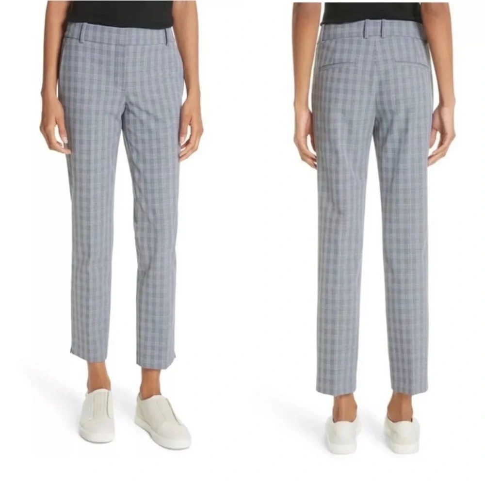 NWOT Theory Classic Skinny Crop Pants McClair Plaid Business Casual Women’s 4
